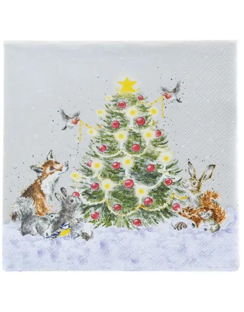 Oh Christmas Tree Woodland Animals Luncheon Napkins, 20 ct