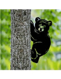 Black Metal Bear Climbing Wall Art