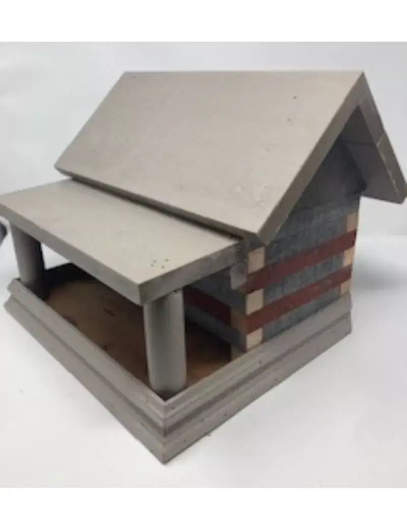 Jean Long Log Cabin Birdfeeder #1281b