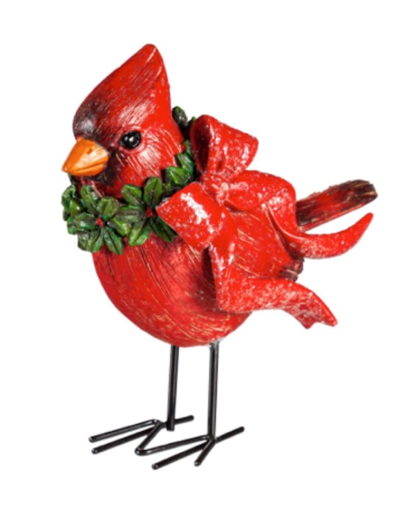 Resin Holiday Cardinal with Metal Feet, 5"