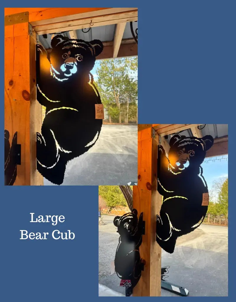 Black Metal Climbing Large Bear Wall Art