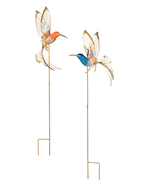 37" Metal Garden Stake Fluttering Hummingbird