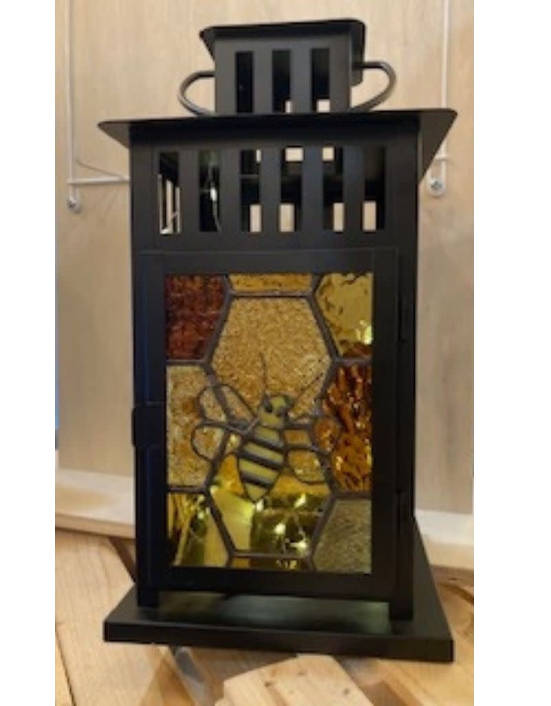 Stainglass Bee and Honeycomb Lantern by Andrew Reid