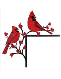Metal Cardinals Door Frame Decor