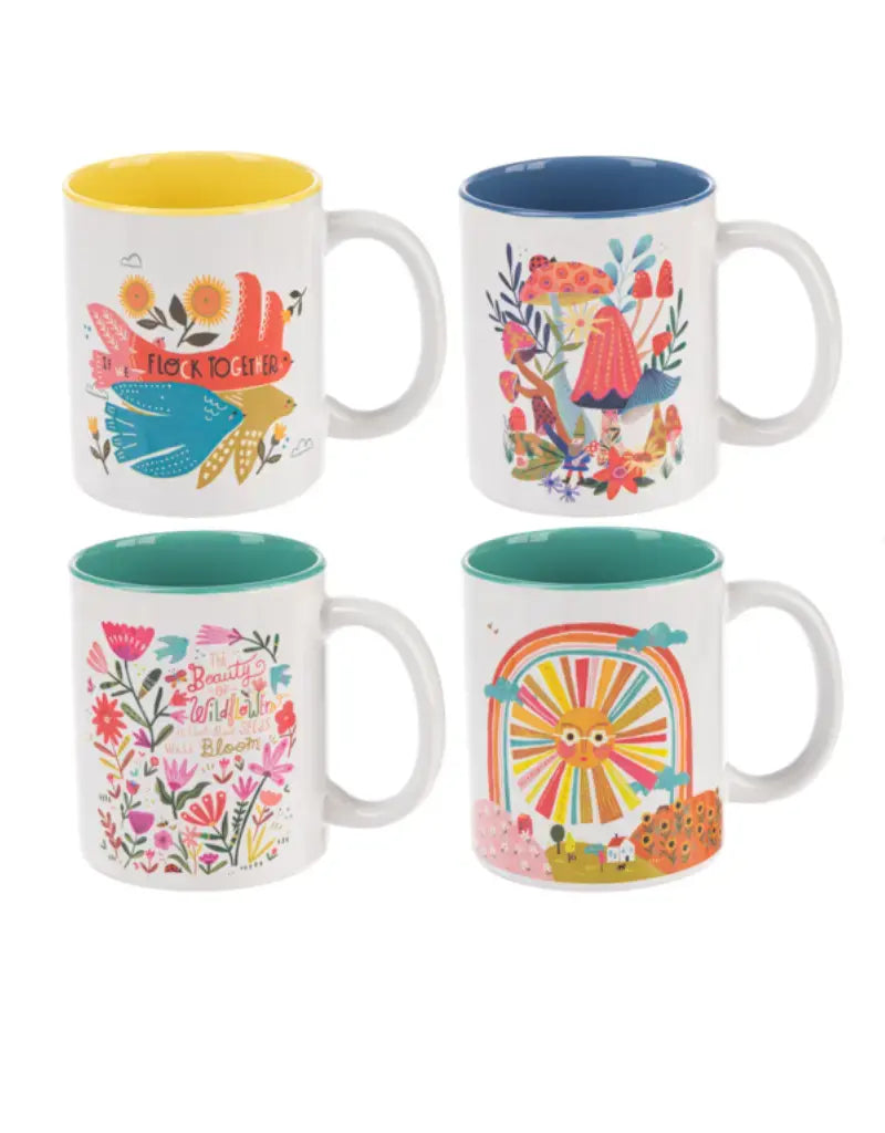WHIMSY FUN MUG CERAMIC 4 ASS'T 11oz
