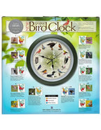 20th Anniversary Singing Bird Clock, 13", Green