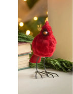 Velveteen Cardinal with Metal Feet