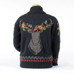 Hartley Knit Sweater with Floral Antler Design