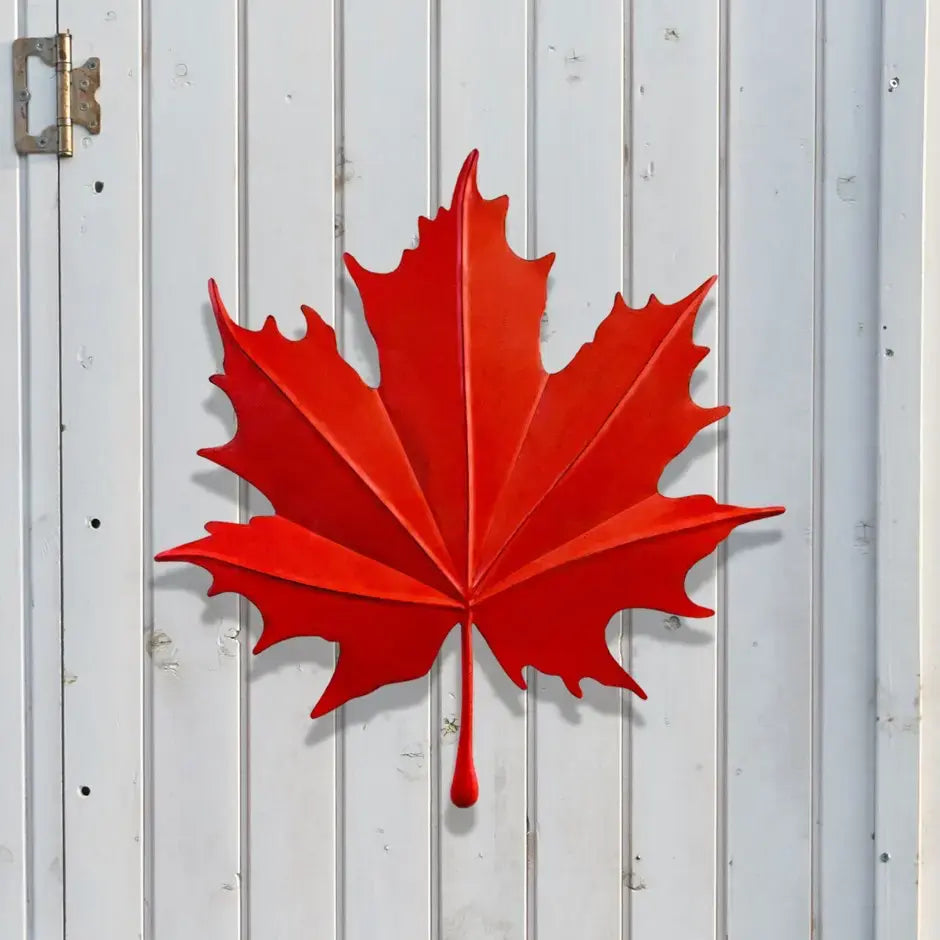 Fall Maple Leaf Medium Metal 20" x 20"