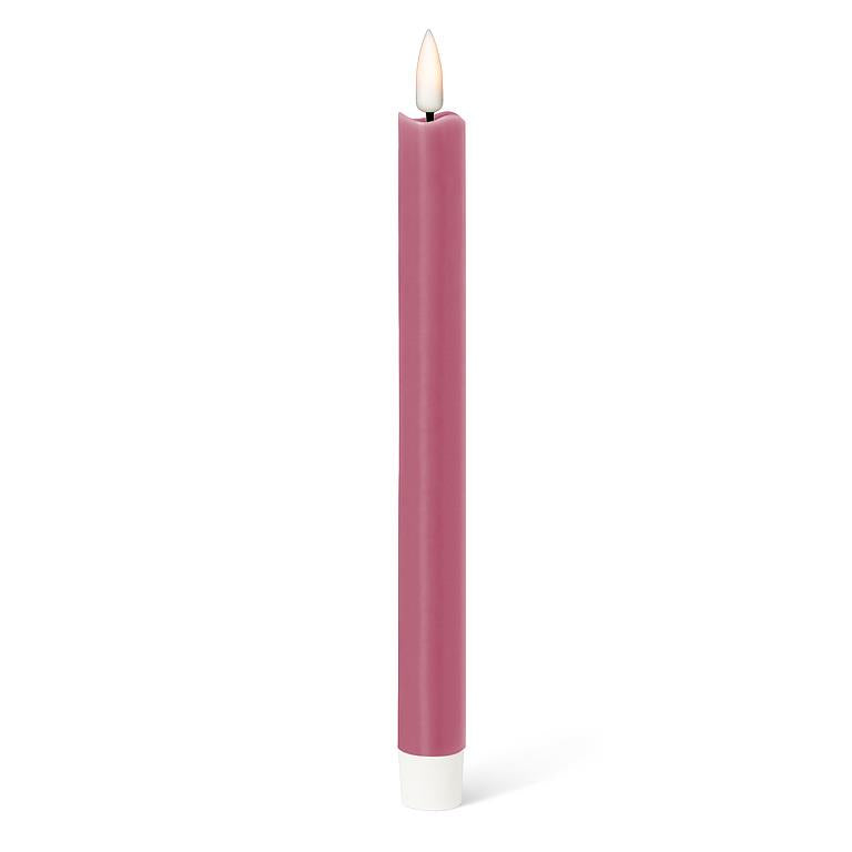 Set of 2 Rose LED Taper Candle-9.5"H
