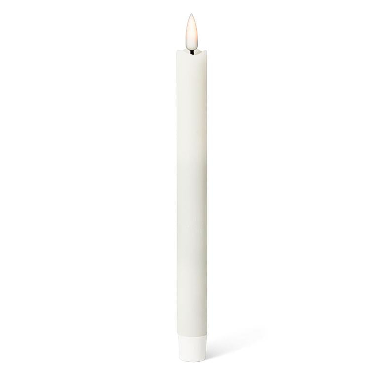 Set of 2 Ivory LED Taper Candles-9.5"H