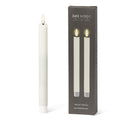 Set of 2 Ivory LED Taper Candles-9.5"H