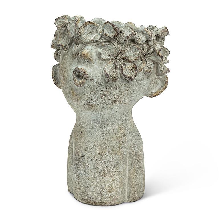 Lg Kissing Face Planter 10"h