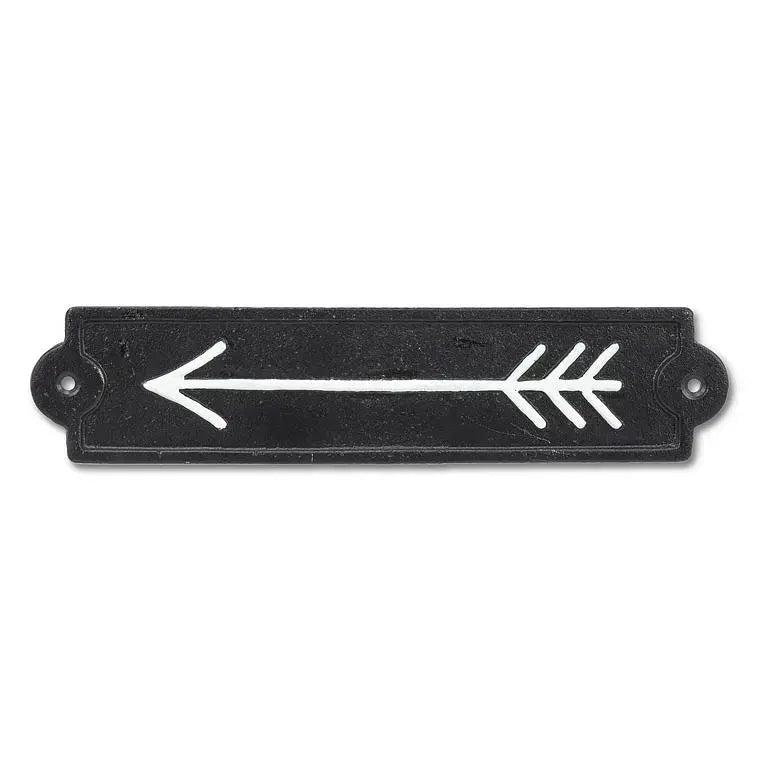 Pointing Arrow Sign, Blk, 10.5"L