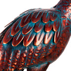 Blue Coastal Garden Statue, Decorative Metal Crane