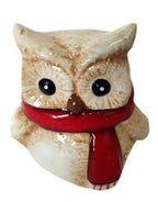 Owls with Scarves Figurines,