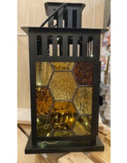 Stainglass Bee and Honeycomb Lantern by Andrew Reid