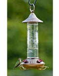 Embossed Glass Hummingbird Feeder