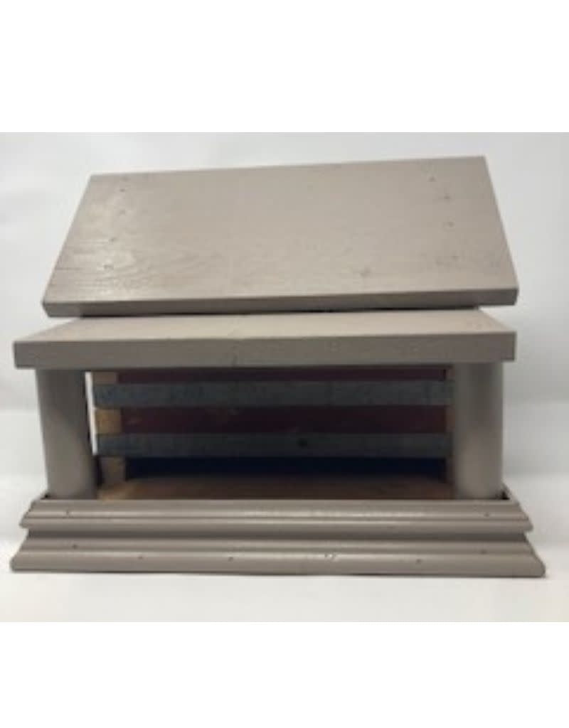 Jean Long Log Cabin Birdfeeder #1281b