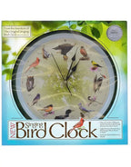 20th Anniversary Singing Bird Clock, 13", Green