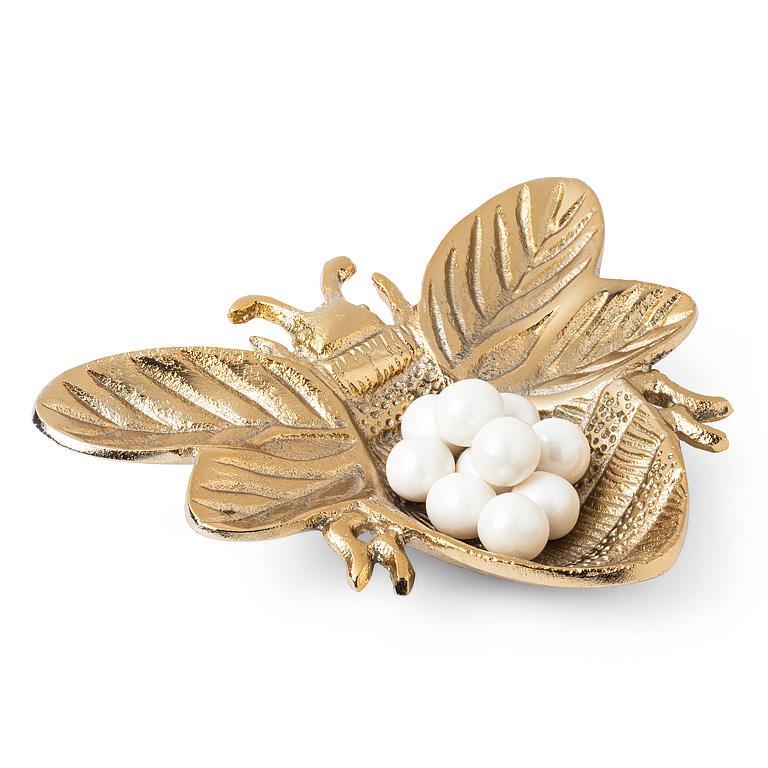 Small Flat Bee Trinket Dish - Metal