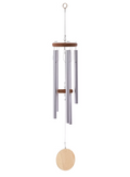 Picadilly Silver Satin Tube Wind Chimes in Natural