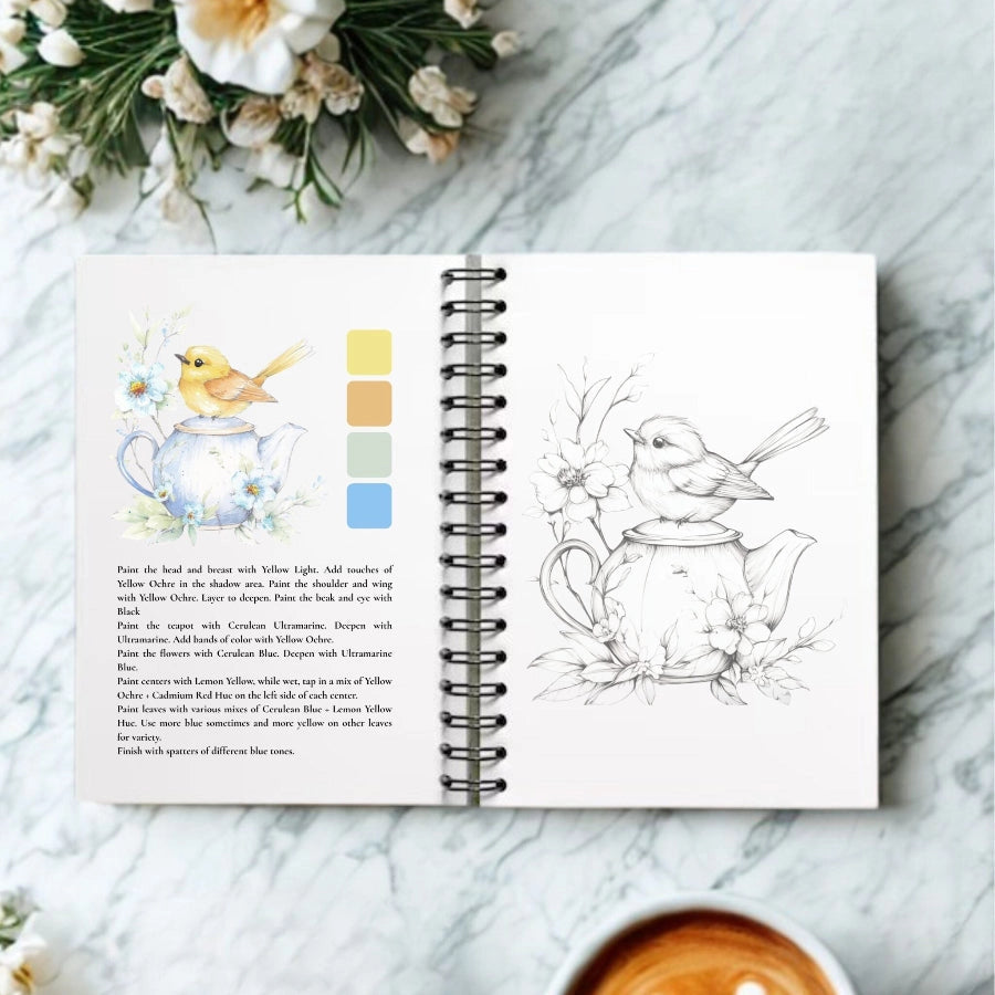 Feathers & Finery Watercolour Painting Workbook
