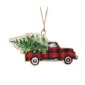 Check Truck w/ Tree Ornament 5.5"