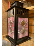 Stained glass Lantern by Andrew Reid, PINK
