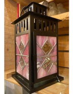 Stained glass Lantern by Andrew Reid, PINK