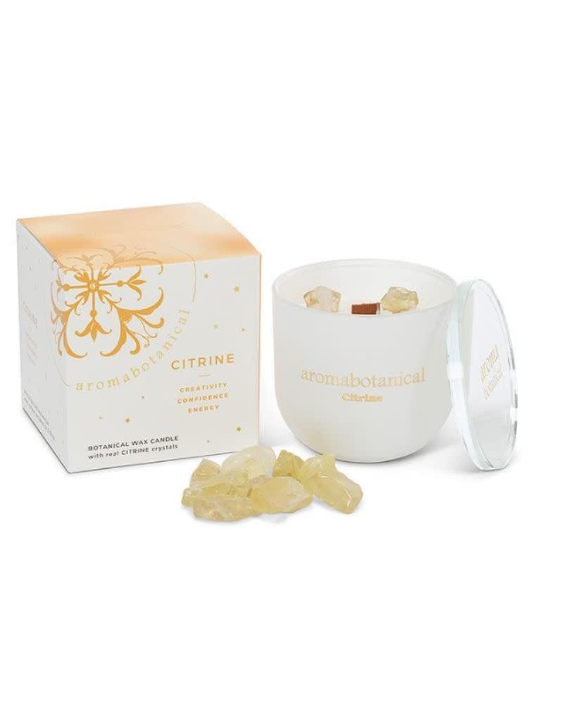 6oz Aromabotanical Wax Candle with real crystals