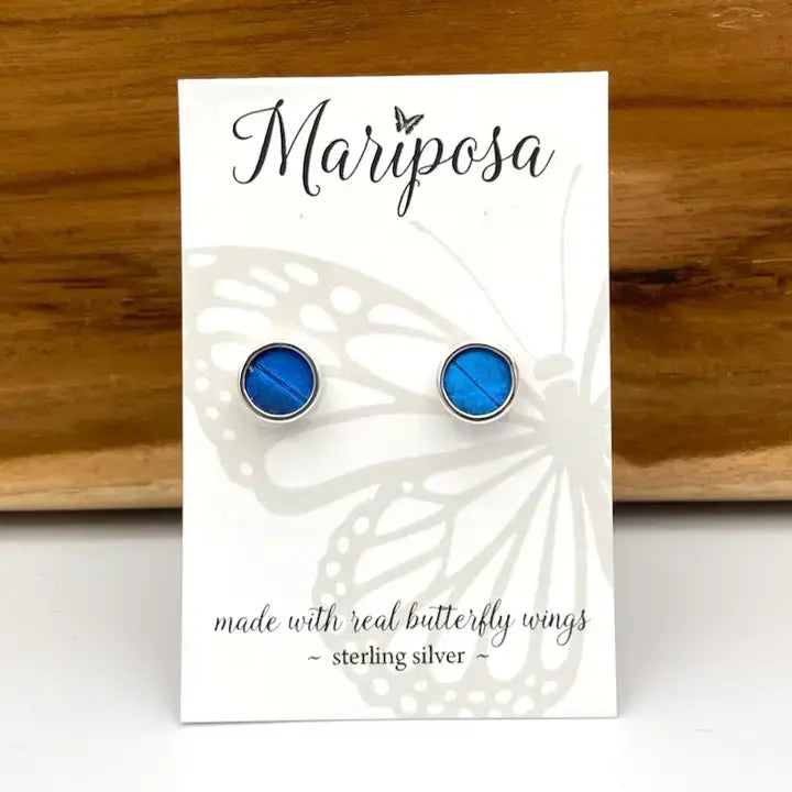 Mariposa Butterfly Sterling Silver Stud Earrings*