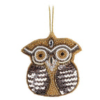 Owl Bead Ornament 4.5"h