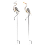 Seaside Retreat Garden Stake, Metal Decorative Crane, 41"
