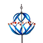 Metal Wind Spinner, Cool Spiral With Copper Flower