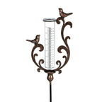 Bronze Pollinator Rain Gauge Garden Stake