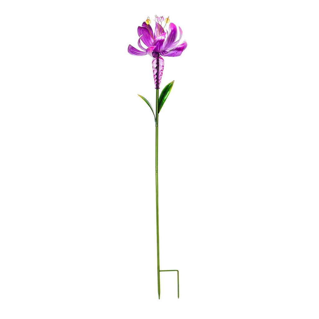 38.5"H Wind Spinner Garden Stake, Pink