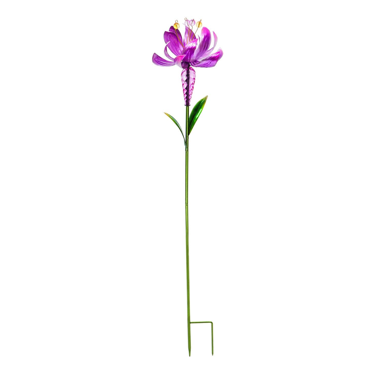 38.5"H Wind Spinner Garden Stake, Pink