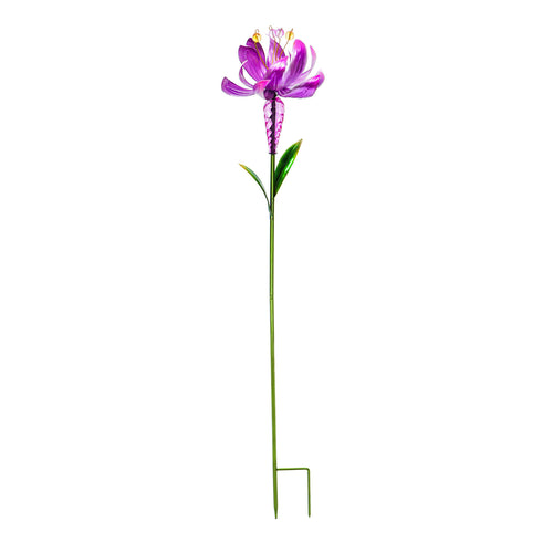 38.5"H Wind Spinner Garden Stake, Pink