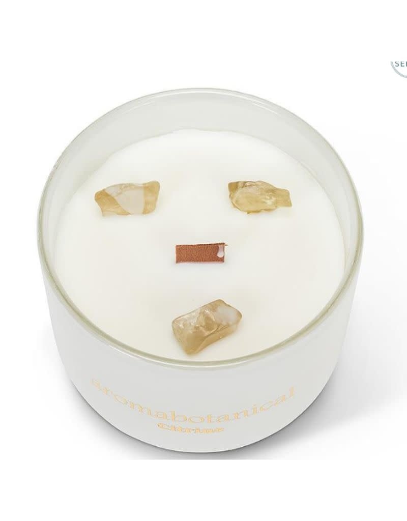 6oz Aromabotanical Wax Candle with real crystals