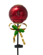 Metal Ball Holiday Solar Garden Stake