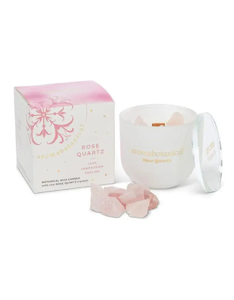 6oz Aromabotanical Wax Candle with real crystals