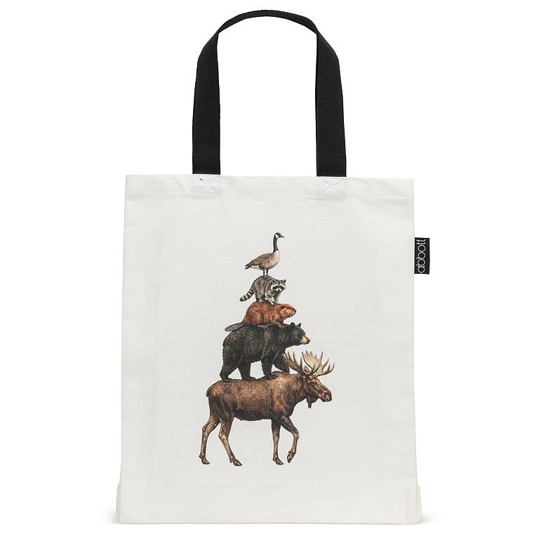 Canadian Animals Tote Bag - 15" x 17"L