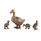 Set of 4: Duck Family with Mother and 3 Babies