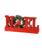LED NOEL with Garland and Cardinal Table Decor
