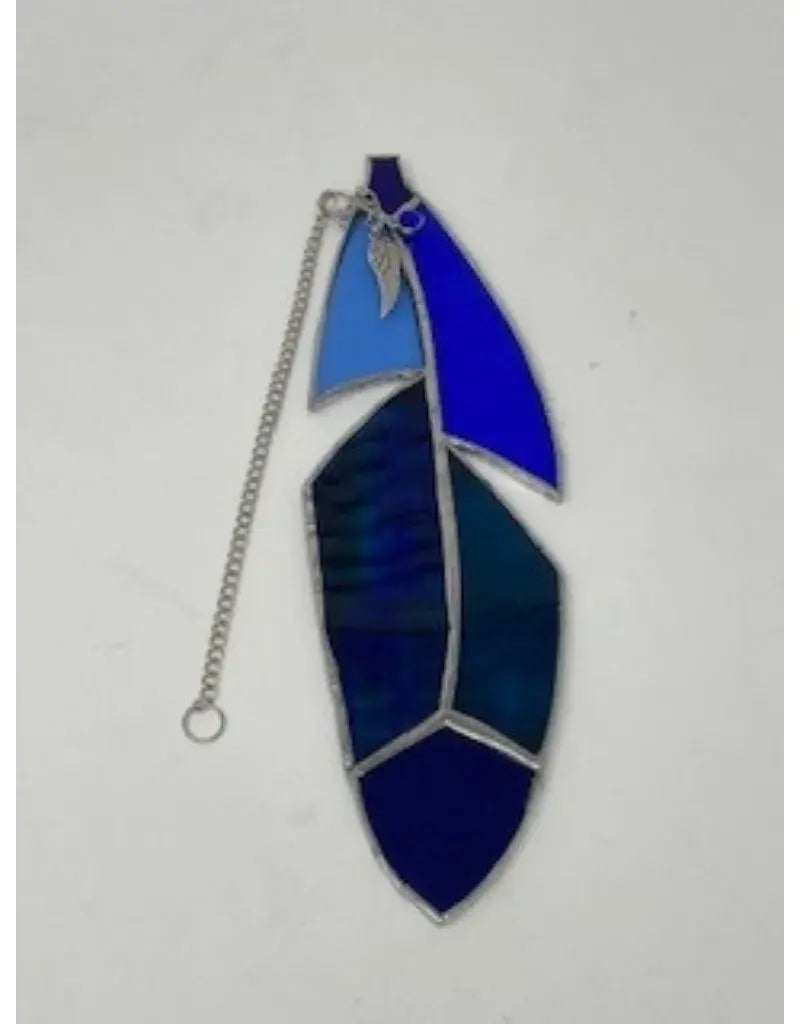 Stained Glass Feather with Charm