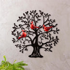 Metal Tree with Cardinals Wall Décor 20 x 20"