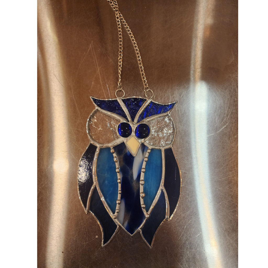 Stained Glass Funky Owls by Andrew Reid, Stained Glass Artist