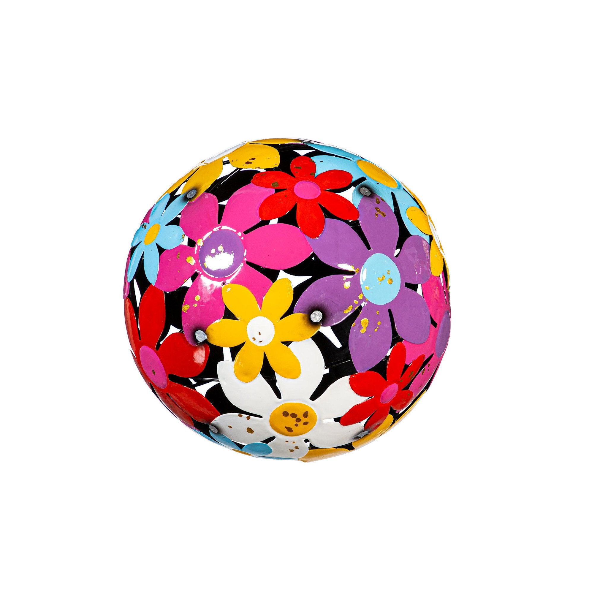 Metal Floral Decorative Garden Ball, Set of 3