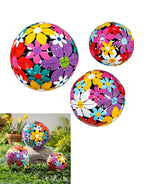 Metal Floral Decorative Garden Ball, Set of 3